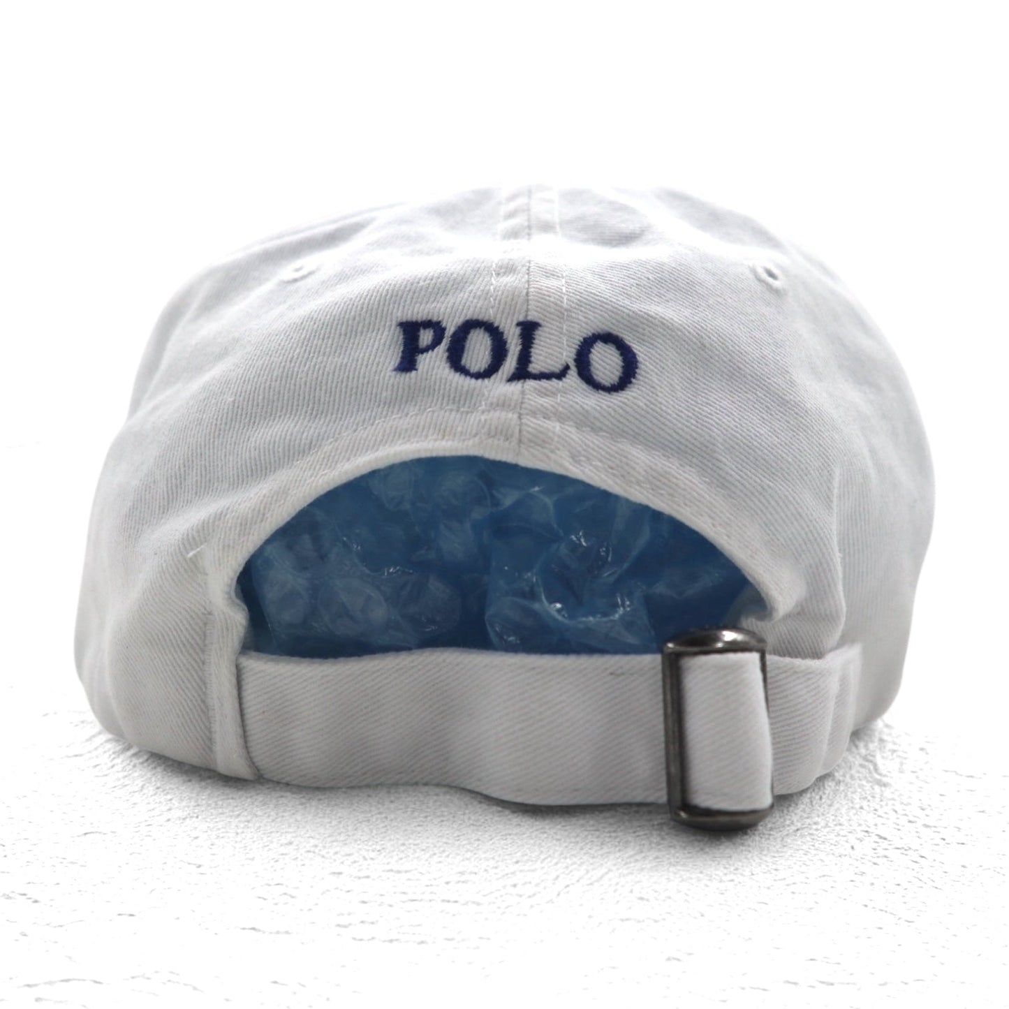 POLO RALPH LAUREN 6パネルキャップ FREE ベルト ホワイト コットン スモールポニー刺繍
