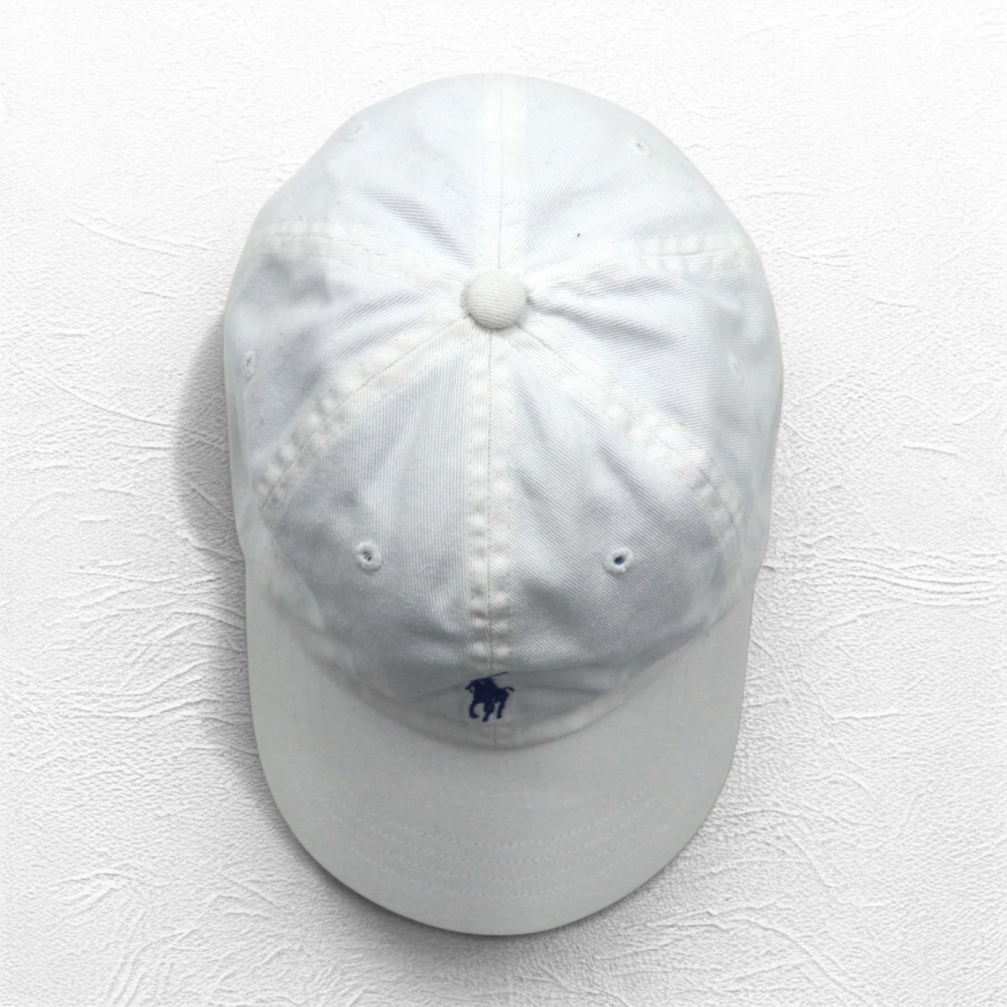 POLO RALPH LAUREN 6パネルキャップ FREE ベルト ホワイト コットン スモールポニー刺繍