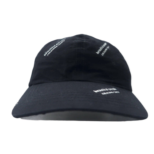 beautiful people ロゴジャガード ソリッド ビッグタグ キャップ FREE ブラック コットン logo JQ solid big tag cap 1145511943 日本製