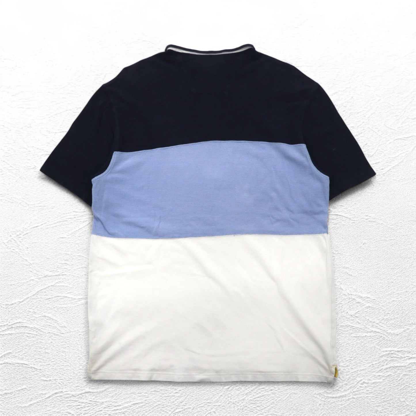 NAUTICA ポロシャツ XL ネイビー ブルー ホワイト コットン 鹿の子 ワンポイントロゴ刺繍