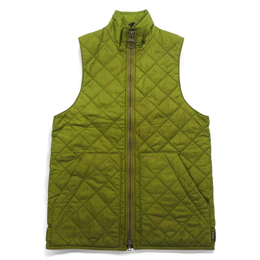 Barbour イングランド製 キルティングベスト S カーキ FLYWEIGHT WAISTCOAT D910