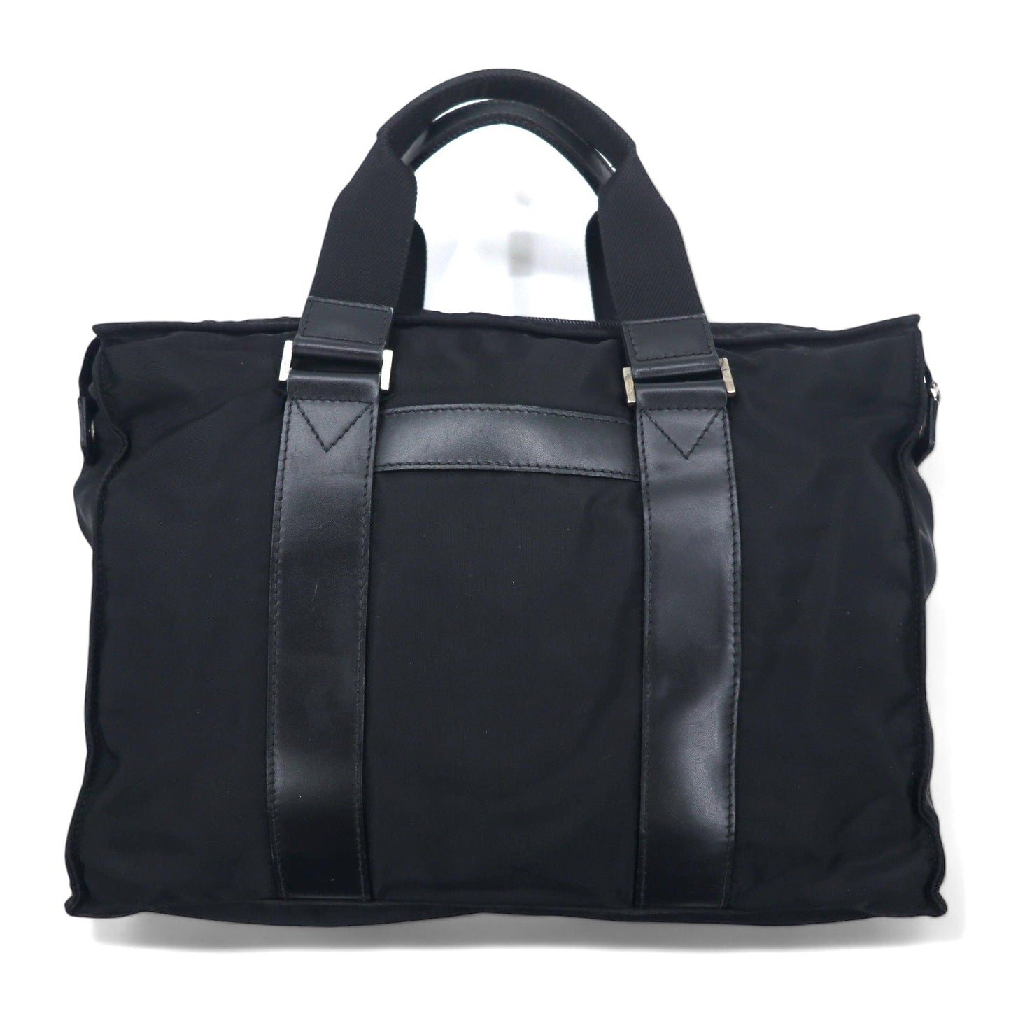 Salvatore Ferragamo イタリア製 ビジネスバッグ ハンドバッグ ブラック ナイロン DS-245029