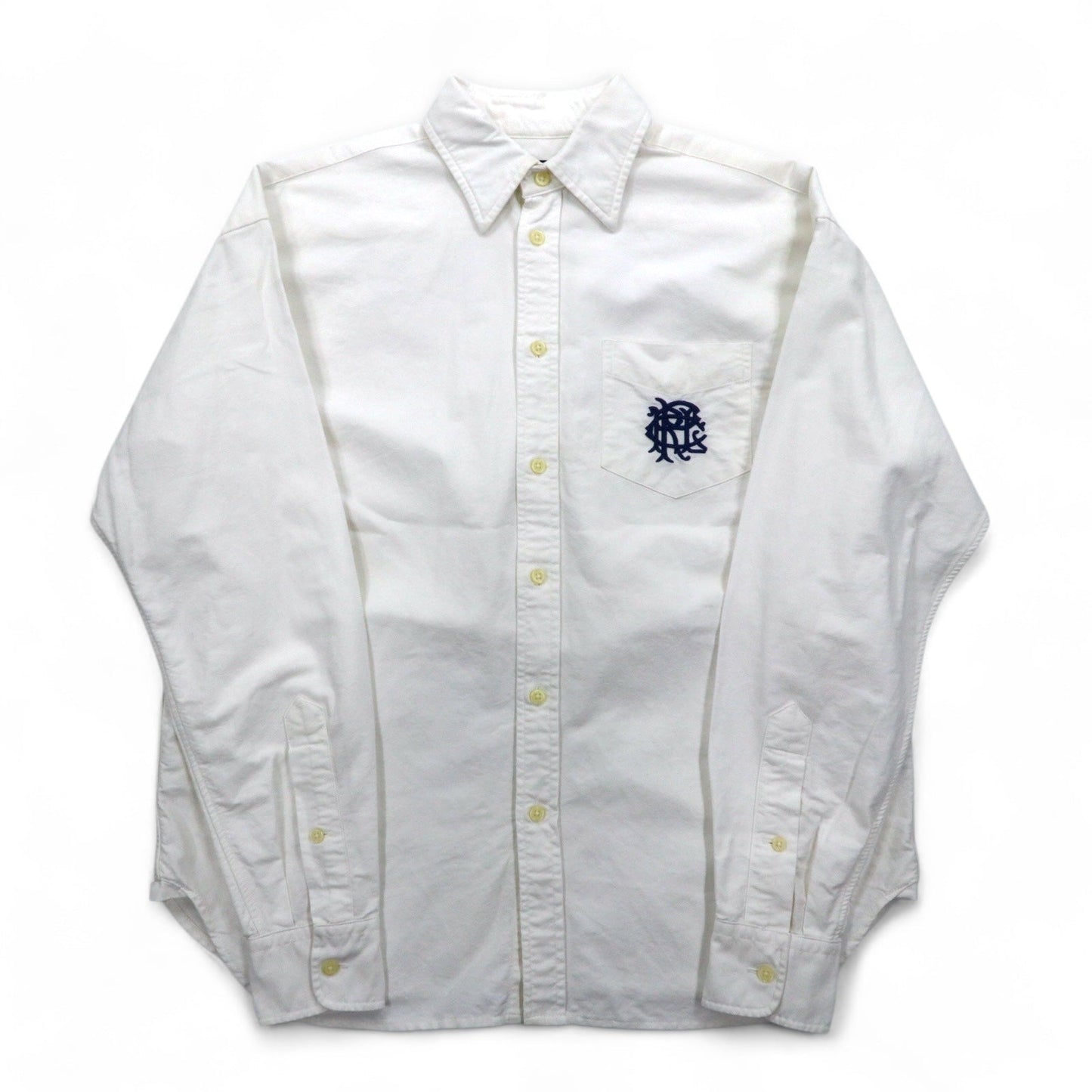 POLO RALPH LAUREN クラシック オックスフォードシャツ M ホワイト コットン 刺繍 胸ポケット