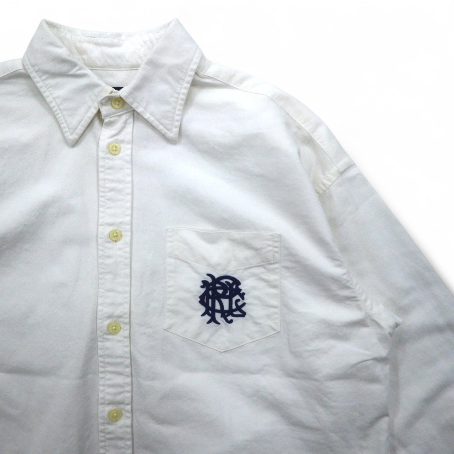POLO RALPH LAUREN クラシック オックスフォードシャツ M ホワイト コットン 刺繍 胸ポケット