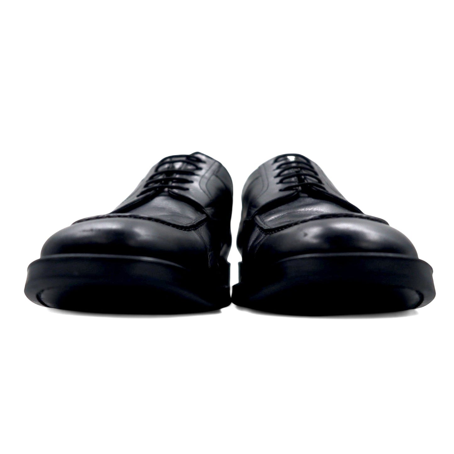 NUVOLA BY Santoni Uチップ モックトゥー ドレスシューズ 27cm ブラック レザー 64124601