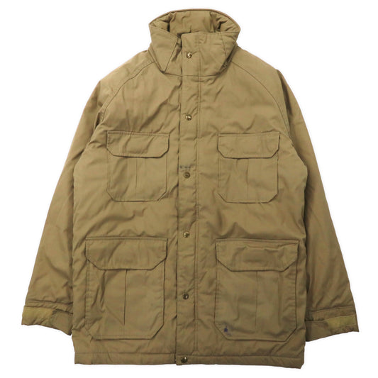 80s USA製 Woolrich マウンテンジャケット M ベージュ 65/35クロス 中綿 ダブルジップ 80年代