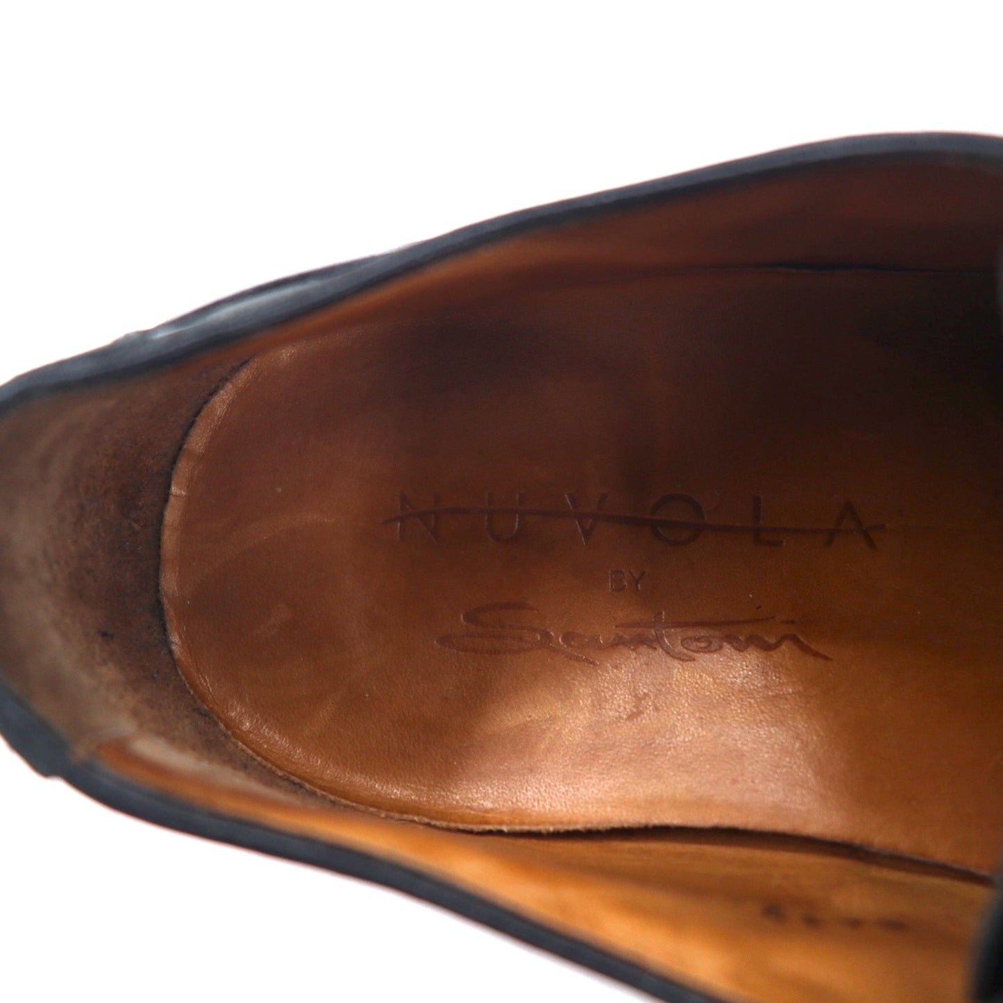 NUVOLA BY Santoni Uチップ モックトゥー ドレスシューズ 27cm ブラック レザー 64124601