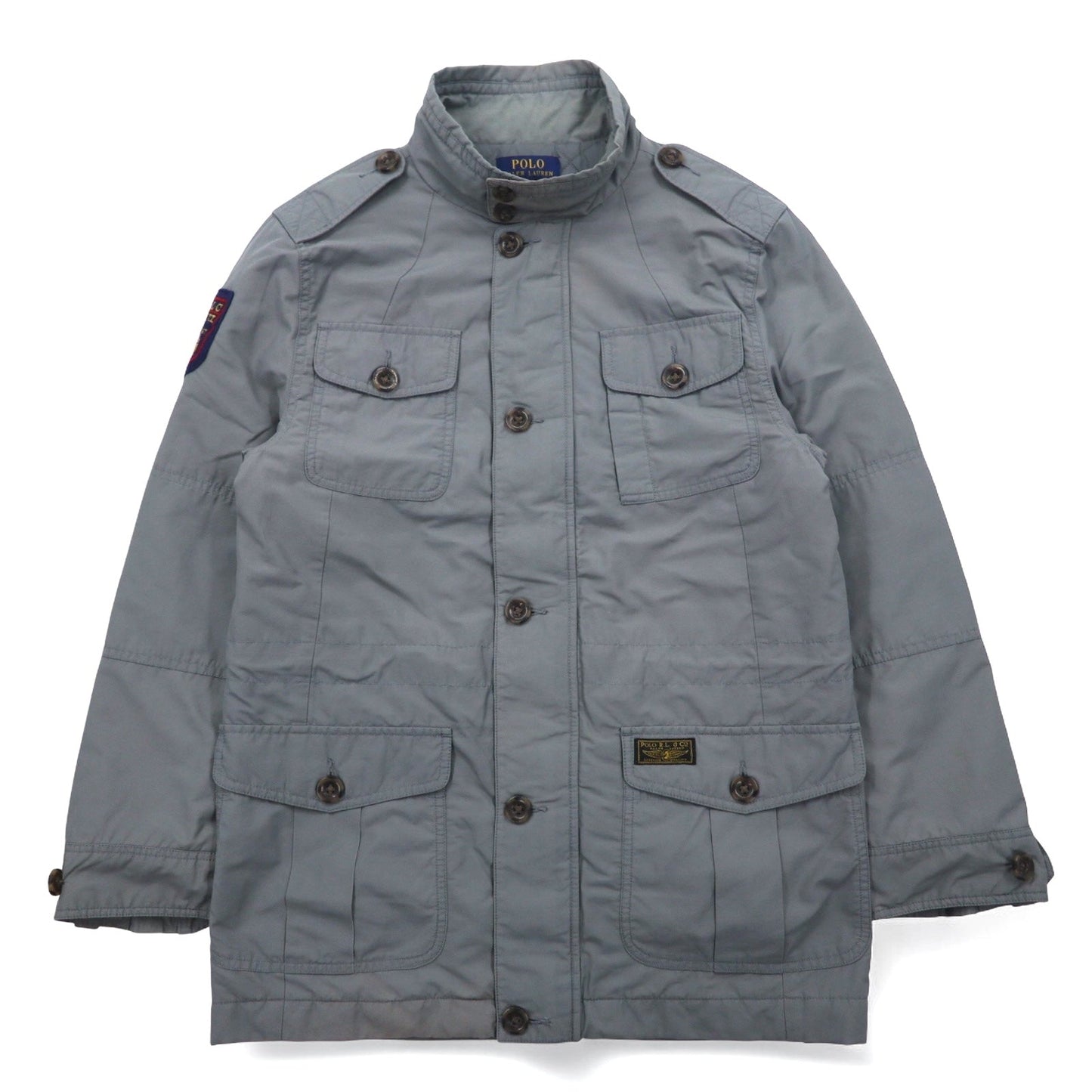 POLO RALPH LAUREN M-65 フィールドジャケット ミリタリージャケット L グレー ロゴワッペン
