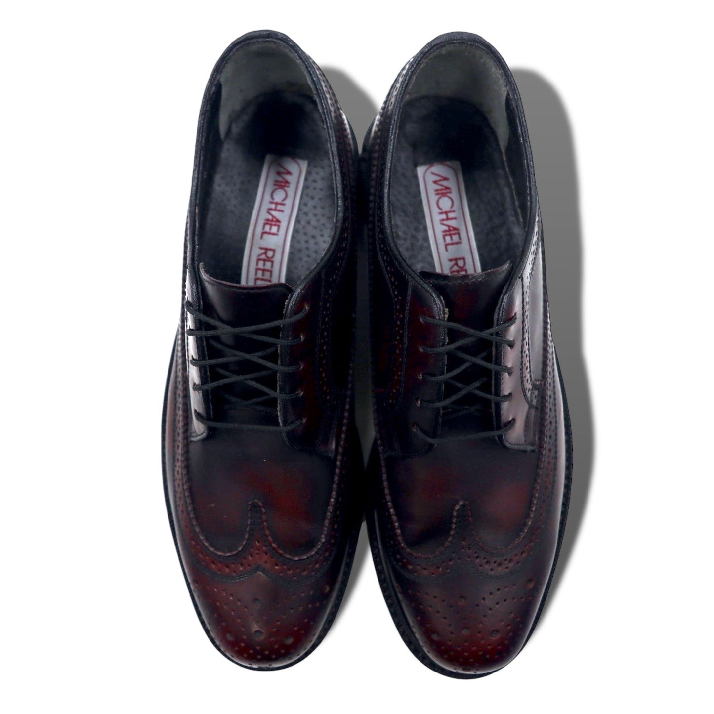 MICHAEL REED ウイングチップ メダリオン ドレスシューズ 25cm ボルドー レザー 141080 05250 メキシコ製