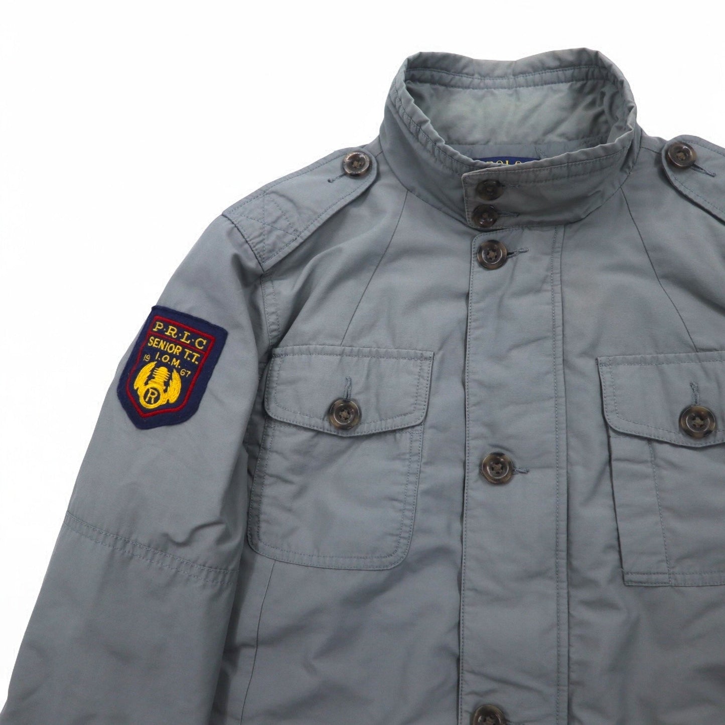 POLO RALPH LAUREN M-65 フィールドジャケット ミリタリージャケット L グレー ロゴワッペン