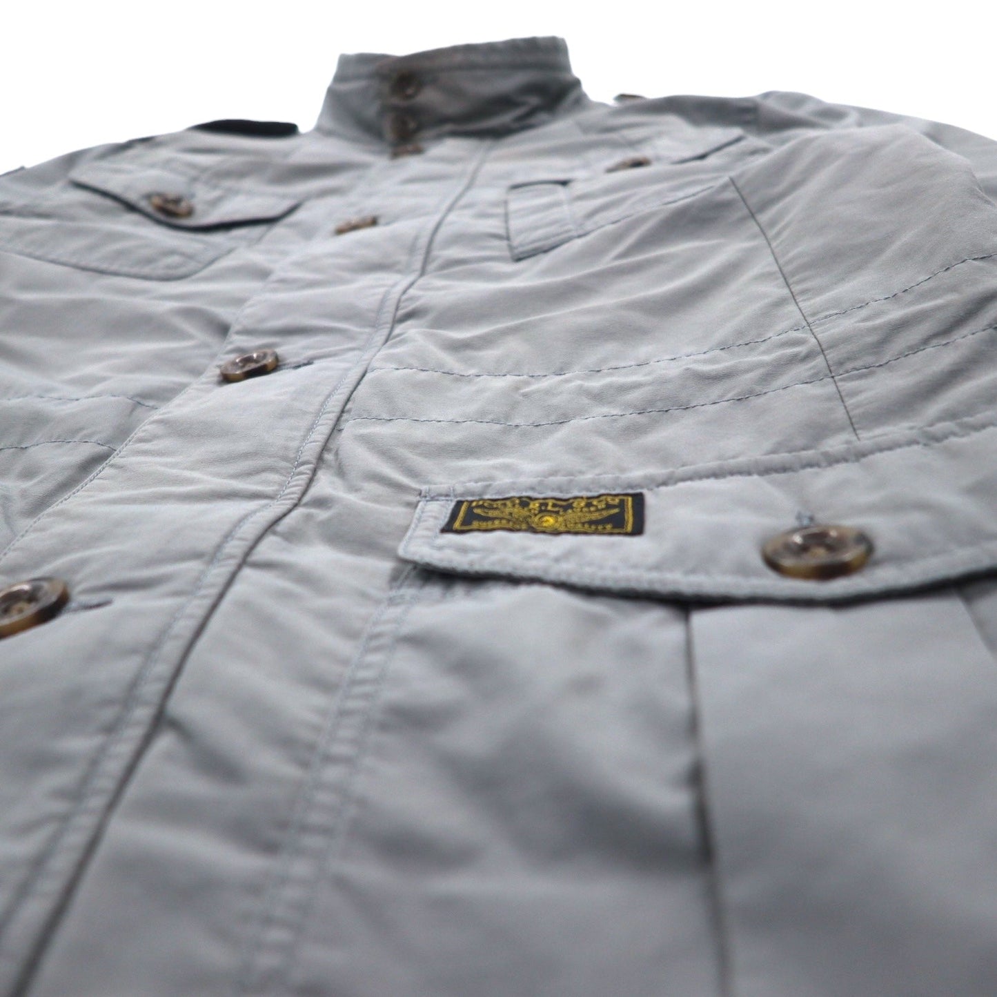 POLO RALPH LAUREN M-65 フィールドジャケット ミリタリージャケット L グレー ロゴワッペン