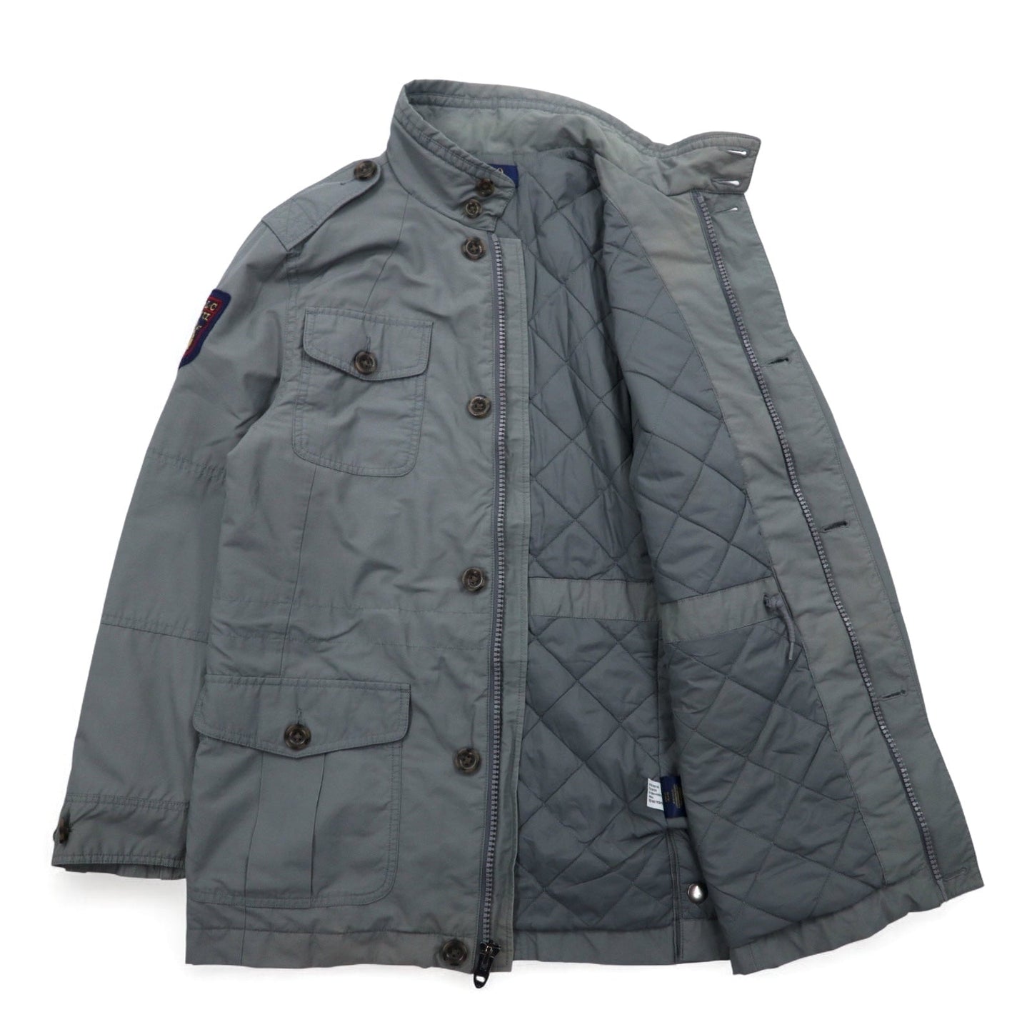 POLO RALPH LAUREN M-65 フィールドジャケット ミリタリージャケット L グレー ロゴワッペン