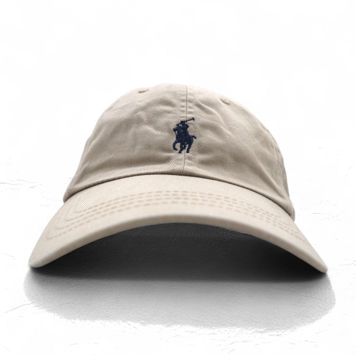 POLO RALPH LAUREN 6パネルキャップ FREE ベルト ベージュ コットン スモールポニー刺繍