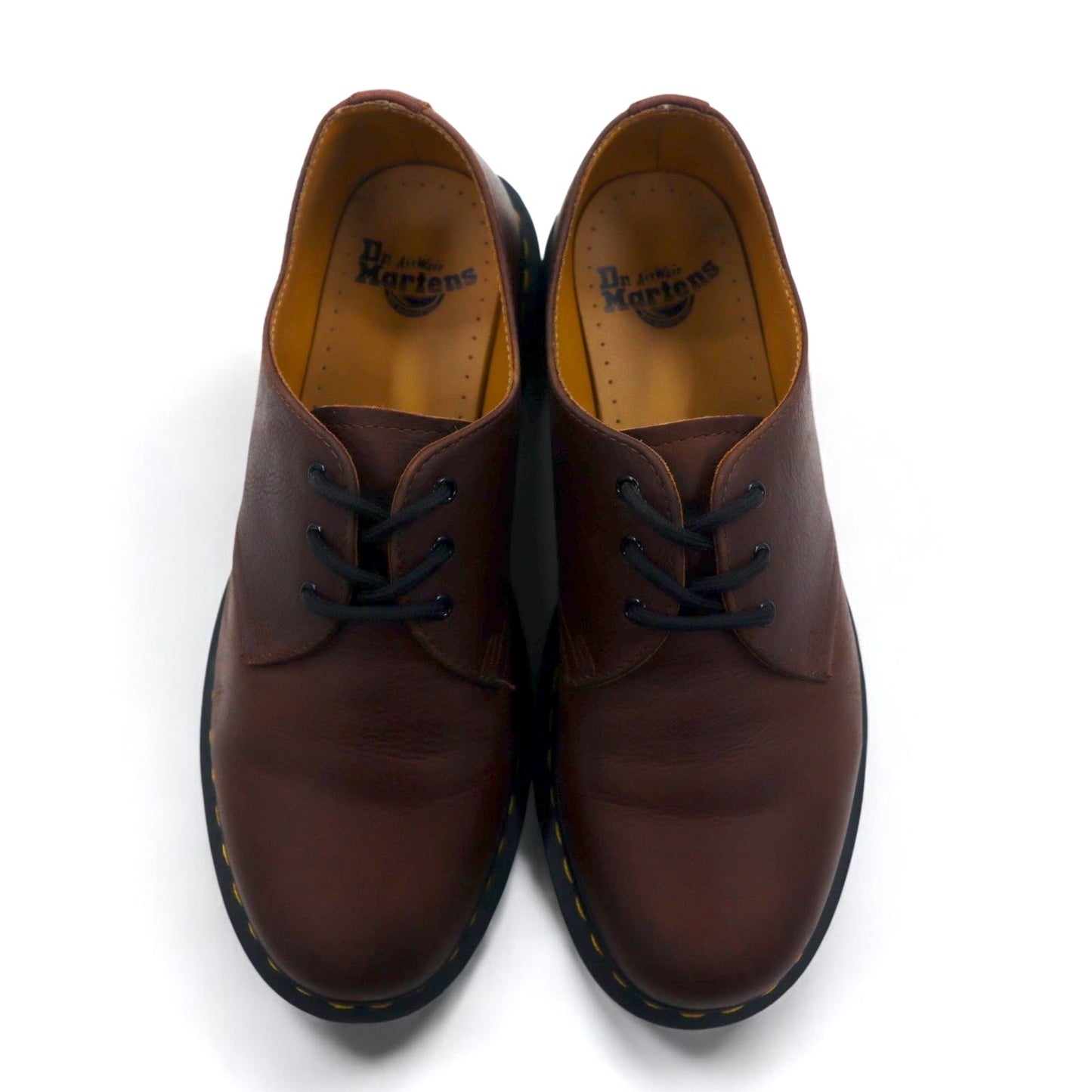 Dr.Martens 3ホール ドレスシューズ 27cm ブラウン レザー プレーントゥ 27161