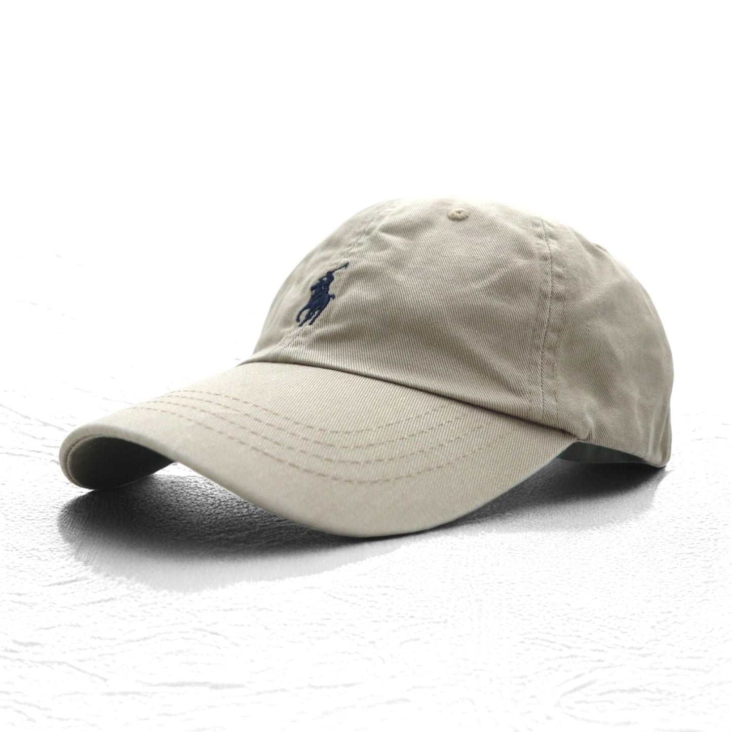 POLO RALPH LAUREN 6パネルキャップ FREE ベルト ベージュ コットン スモールポニー刺繍