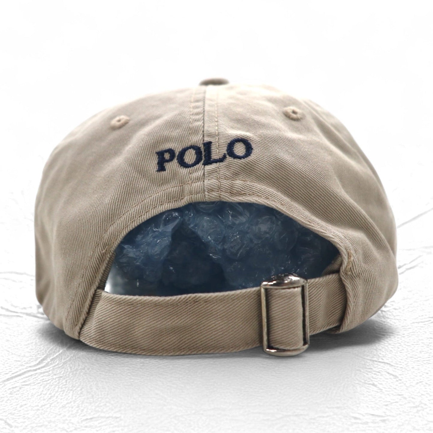 POLO RALPH LAUREN 6パネルキャップ FREE ベルト ベージュ コットン スモールポニー刺繍