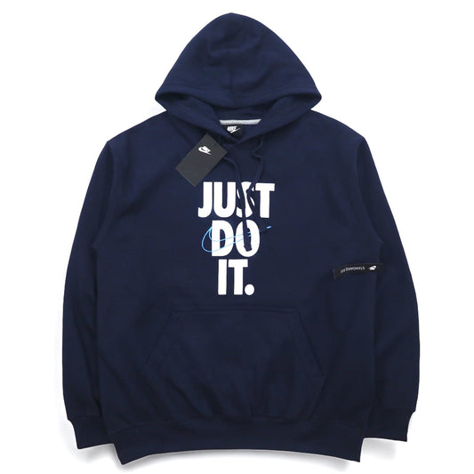 NIKE プルオーバーパーカー M ネイビー JUST DO IT HOODIE 928717-451 パキスタン製 未使用品