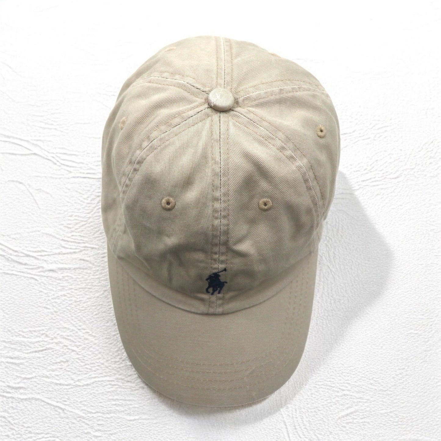 POLO RALPH LAUREN 6パネルキャップ FREE ベルト ベージュ コットン スモールポニー刺繍