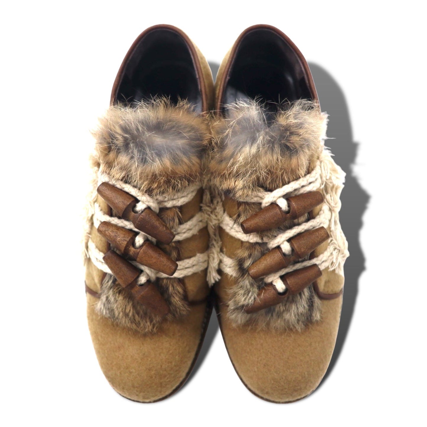 hender scheme ドレスシューズ 5 ( 27 - 27.5cm ) キャメル duffle ラビットファー 11a-at-002