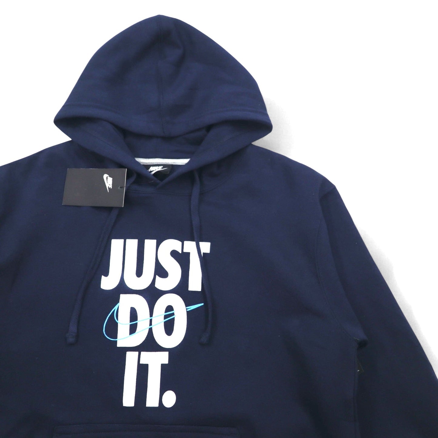 NIKE プルオーバーパーカー M ネイビー JUST DO IT HOODIE 928717-451 パキスタン製 未使用品