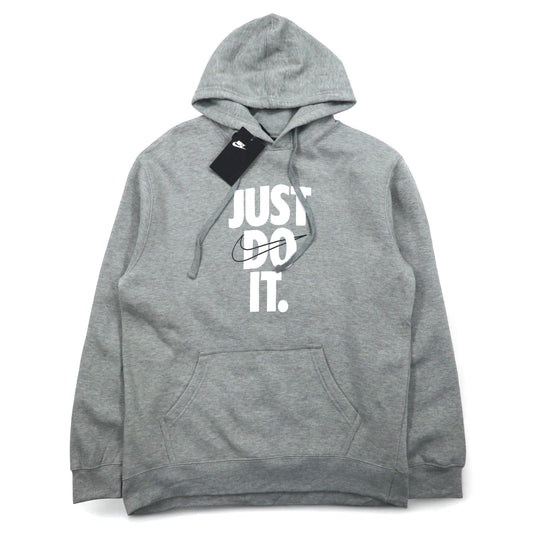 NIKE プルオーバーパーカー M グレー JUST DO IT HOODIE 928717-063 パキスタン製 未使用品