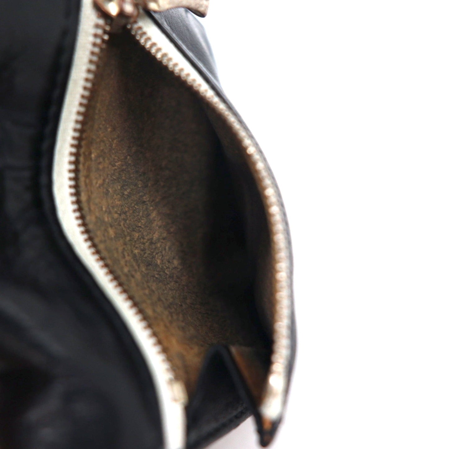 DIGAWEL 3つ折り財布 ミニウォレット ブラック レザー 箔押し THREE FOLD PURSE