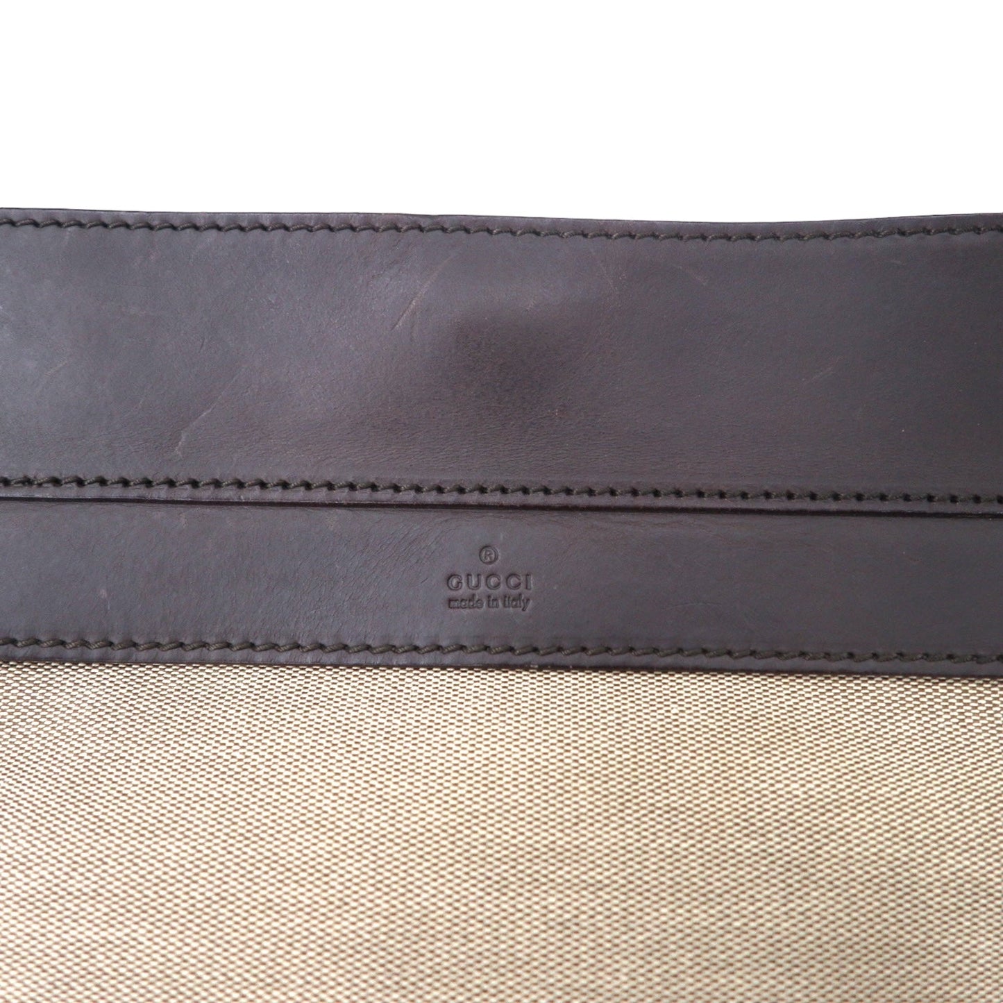 GUCCI 2WAY キャンバス トートバッグ ショルダーバッグ ベージュ レザー切り替え 106301 1705