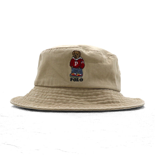 POLO RALPH LAUREN ポロベア バケットハット 59cm ベージュ コットン