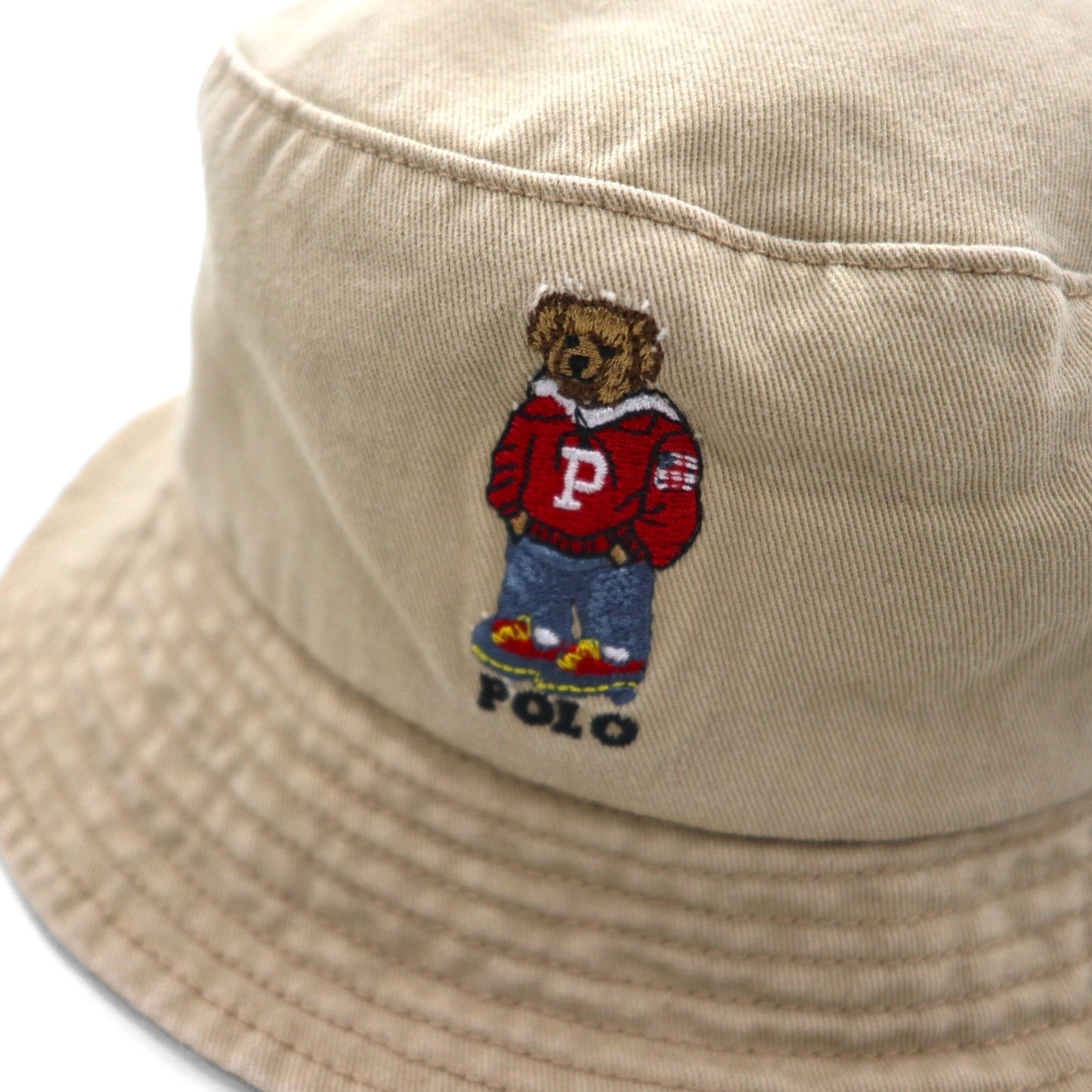 POLO RALPH LAUREN ポロベア バケットハット 59cm ベージュ コットン