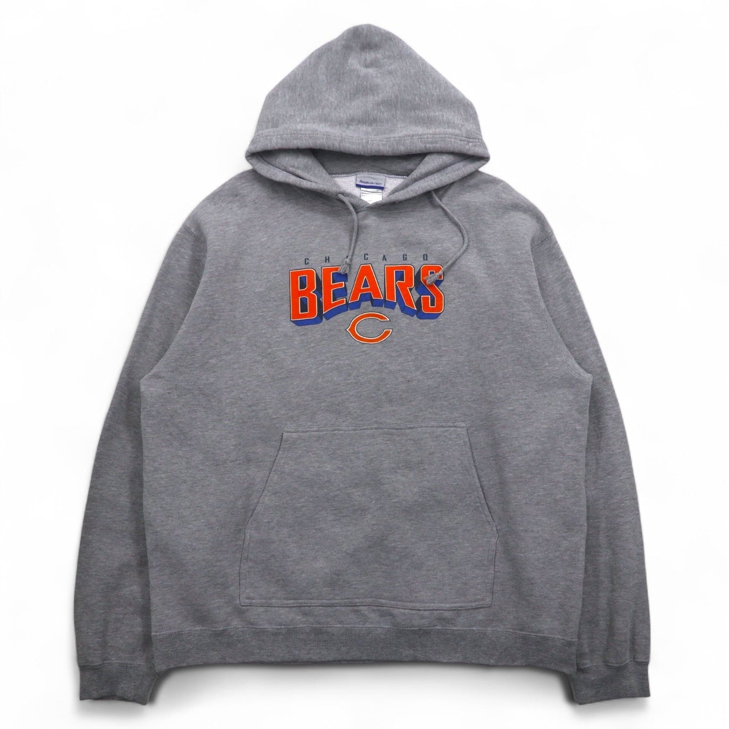 Reebok プルオーバー パーカー L グレー コットン NFL CHICAGO BEARS