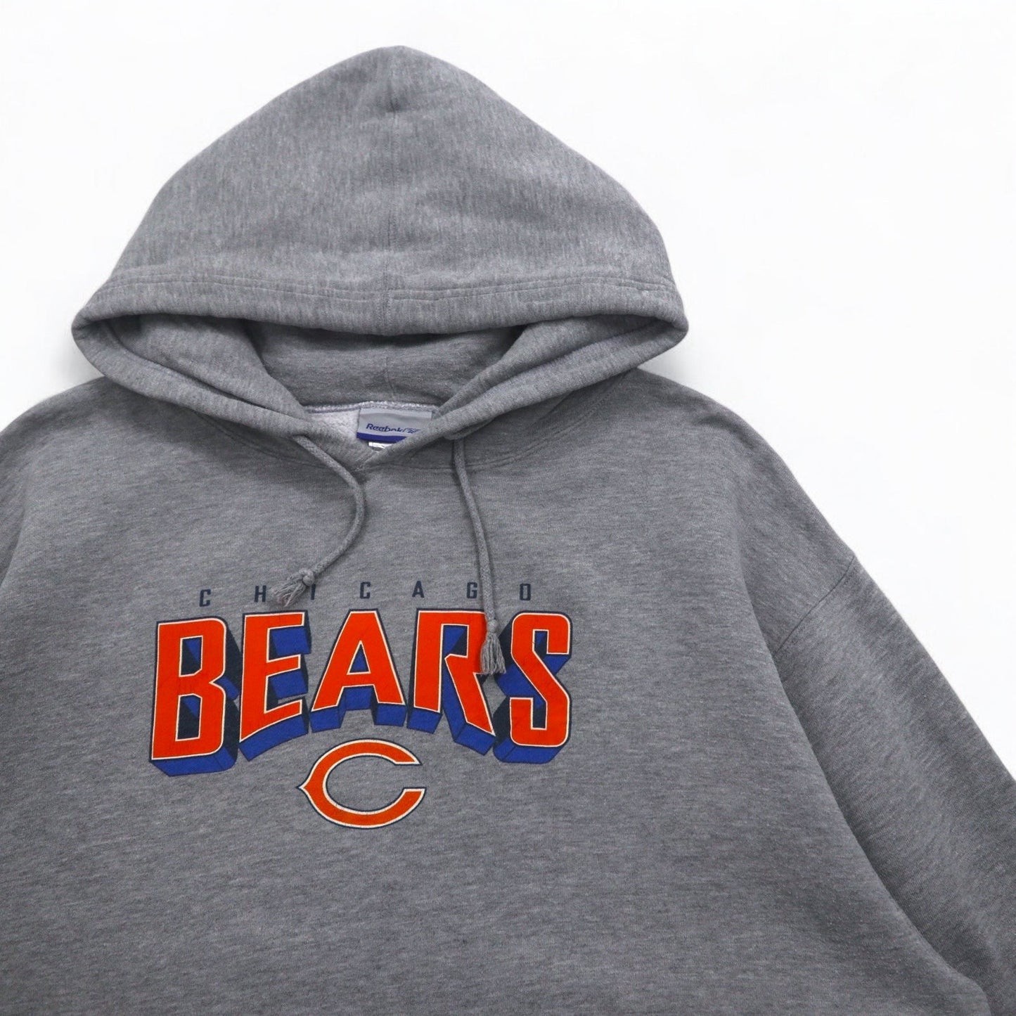 Reebok プルオーバー パーカー L グレー コットン NFL CHICAGO BEARS