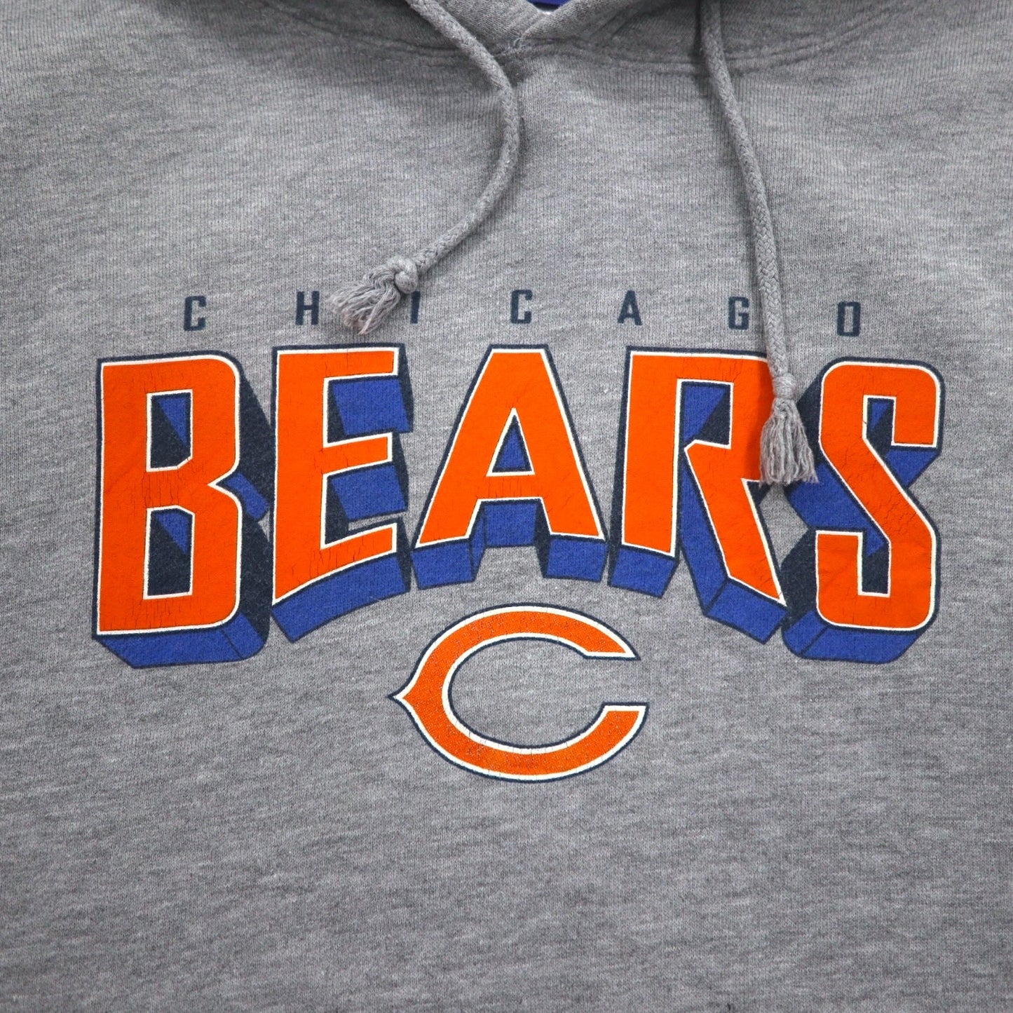 Reebok プルオーバー パーカー L グレー コットン NFL CHICAGO BEARS