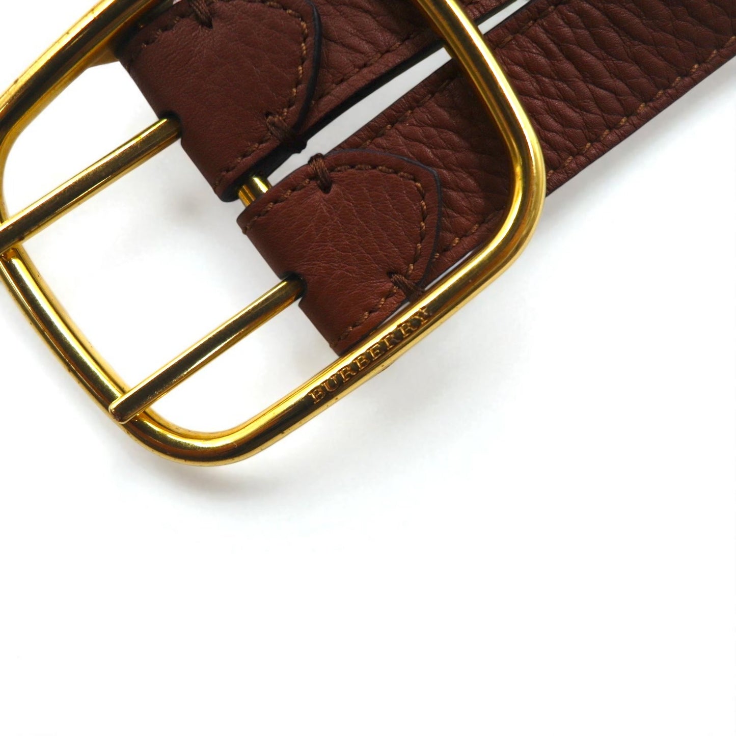 BURBERRY リバーシブル ダブルストラップ レザーベルト Lynton Reversible Double Strap Leather Belt 34/85 シボ革 2連 ITPARPEL9BOL 現行 イタリア製