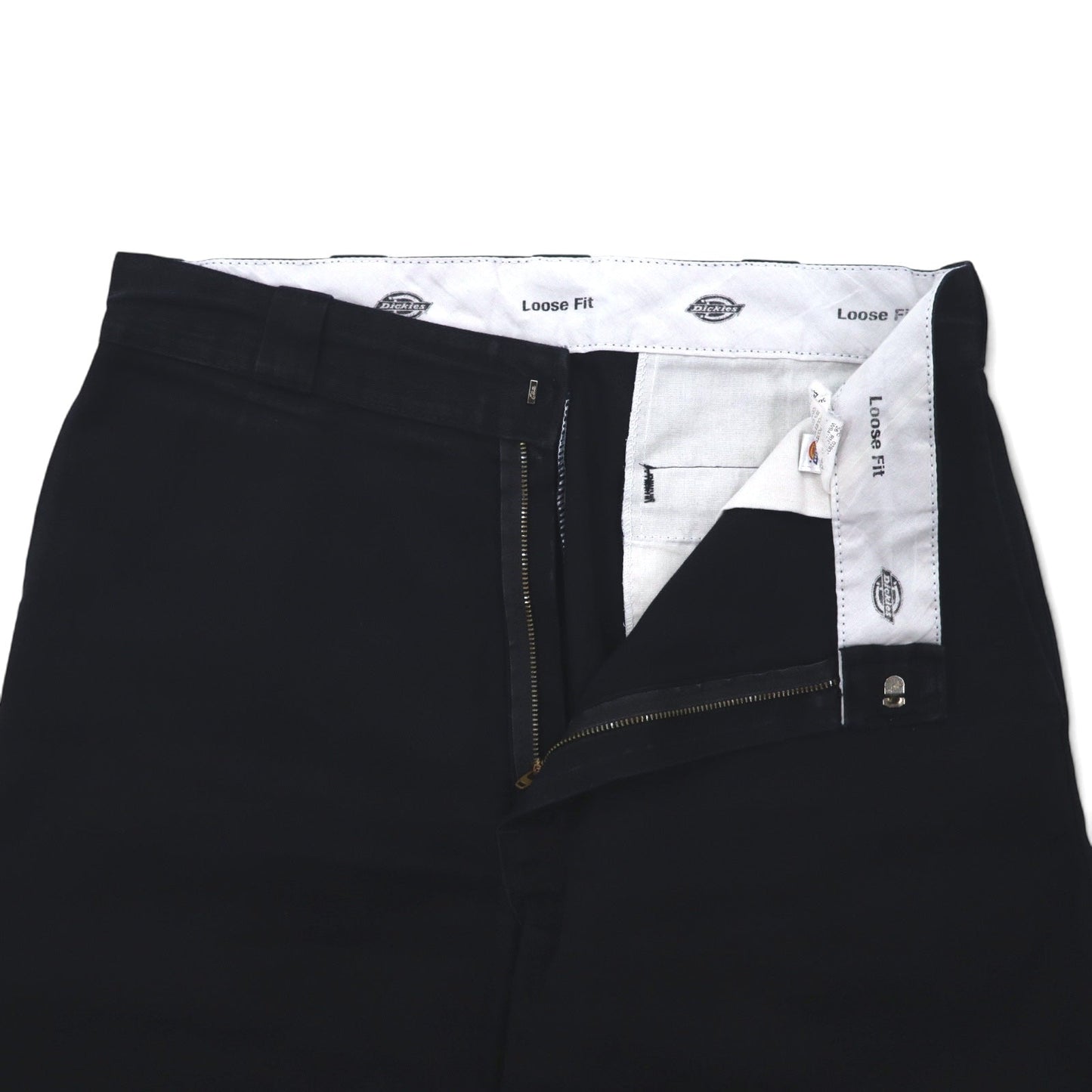 Dickies ルーズフィット ダブルニー チノパンツ ワークパンツ 34 ブラック ポリエステル LOOSE FIT