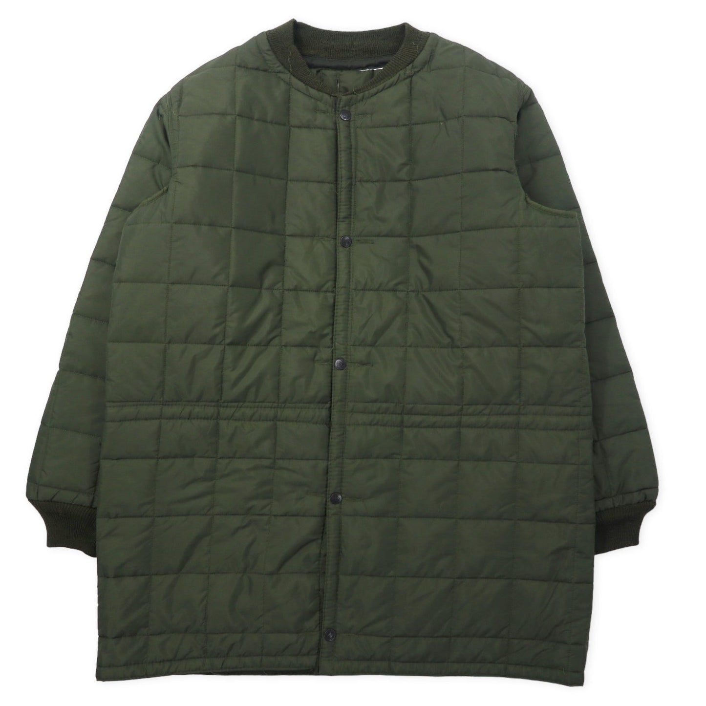 Italian Army Rain Quilting Liner Jacket イタリア軍 キルティング ライナージャケット XL カーキ ナイロン ポリエステル スナップボタン ドローコード ユーロミリタリー ビッグサイズ