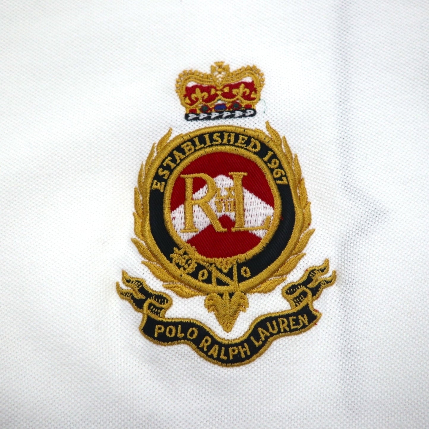 POLO RALPH LAUREN ビッグポニー 刺繍 ポロシャツ XL ホワイト POLO TEAM ナンバリング