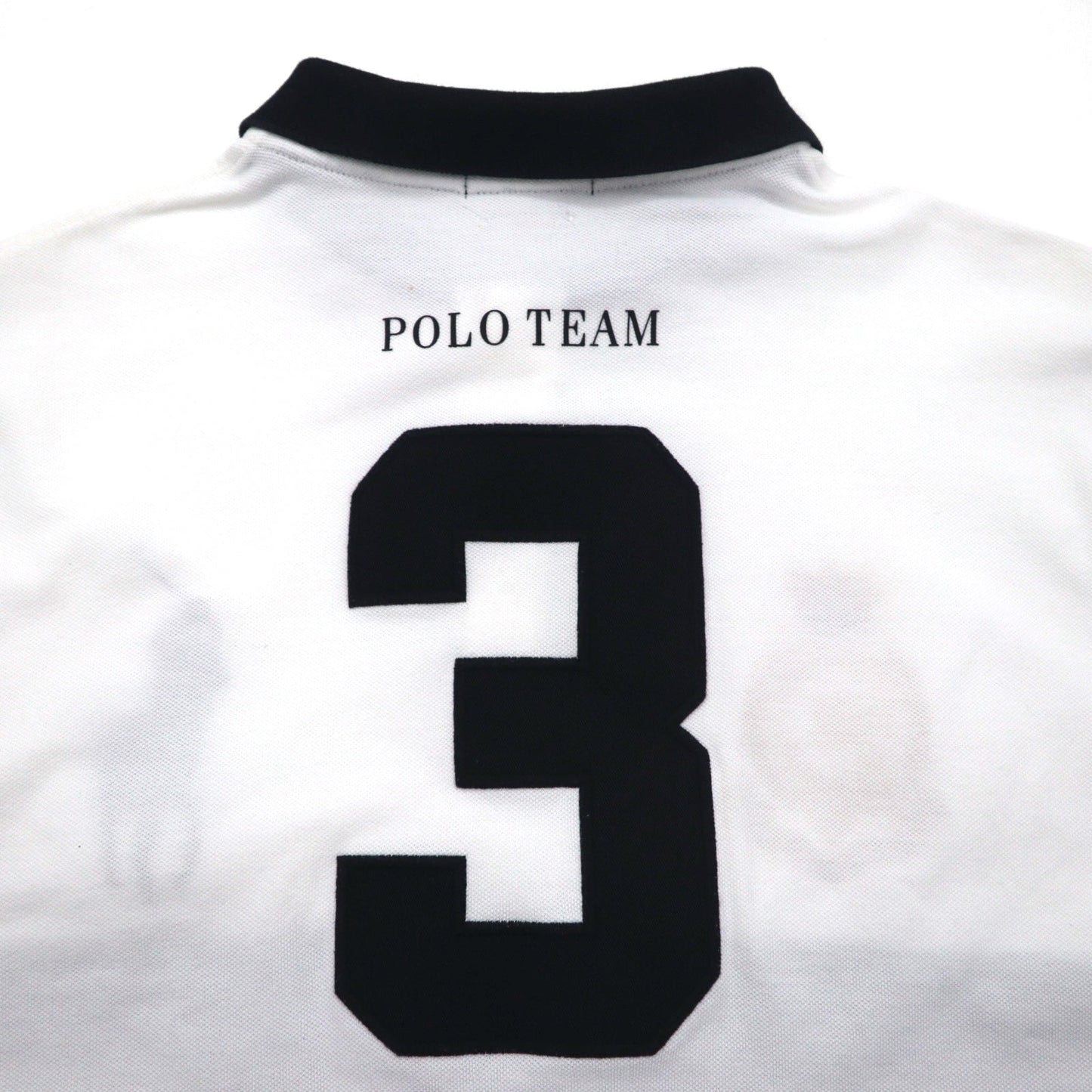POLO RALPH LAUREN ビッグポニー 刺繍 ポロシャツ XL ホワイト POLO TEAM ナンバリング