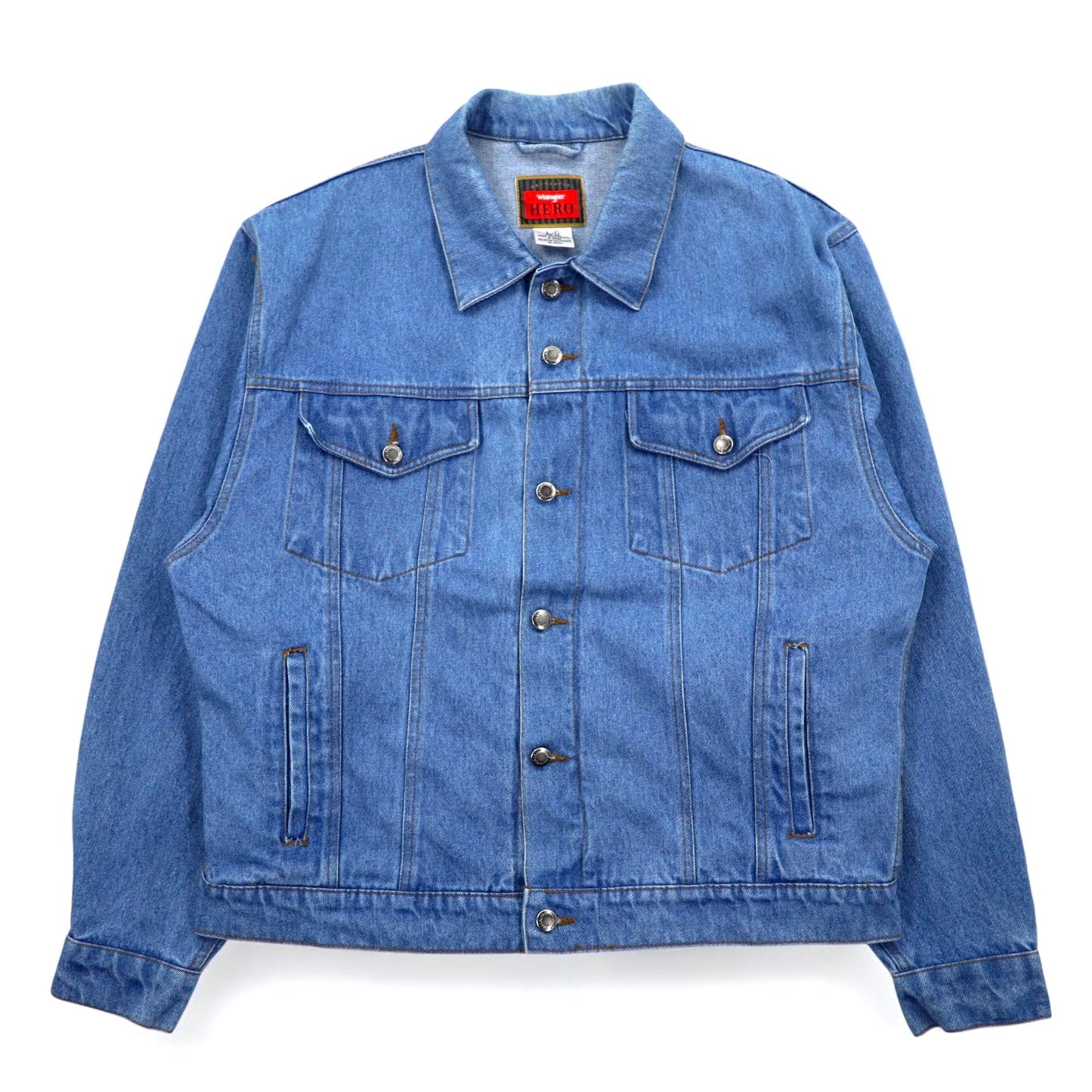 Wrangler HERO 90年代 デニムジャケット Gジャン L インディゴ ブルー コットン
