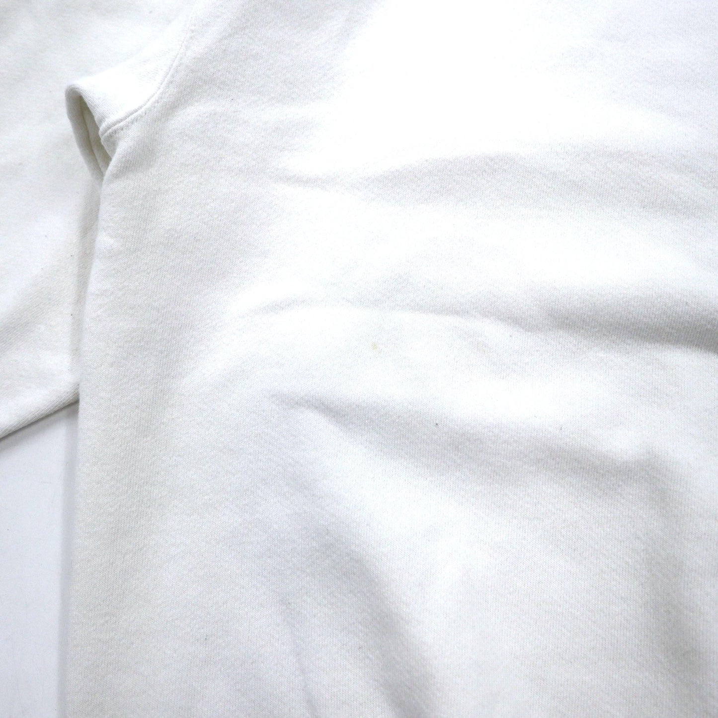 NIKE 90年代 USA製 スウッシュロゴ 刺繍 スウェット M ホワイト コットン NIKE TOWN バックロゴ プリント