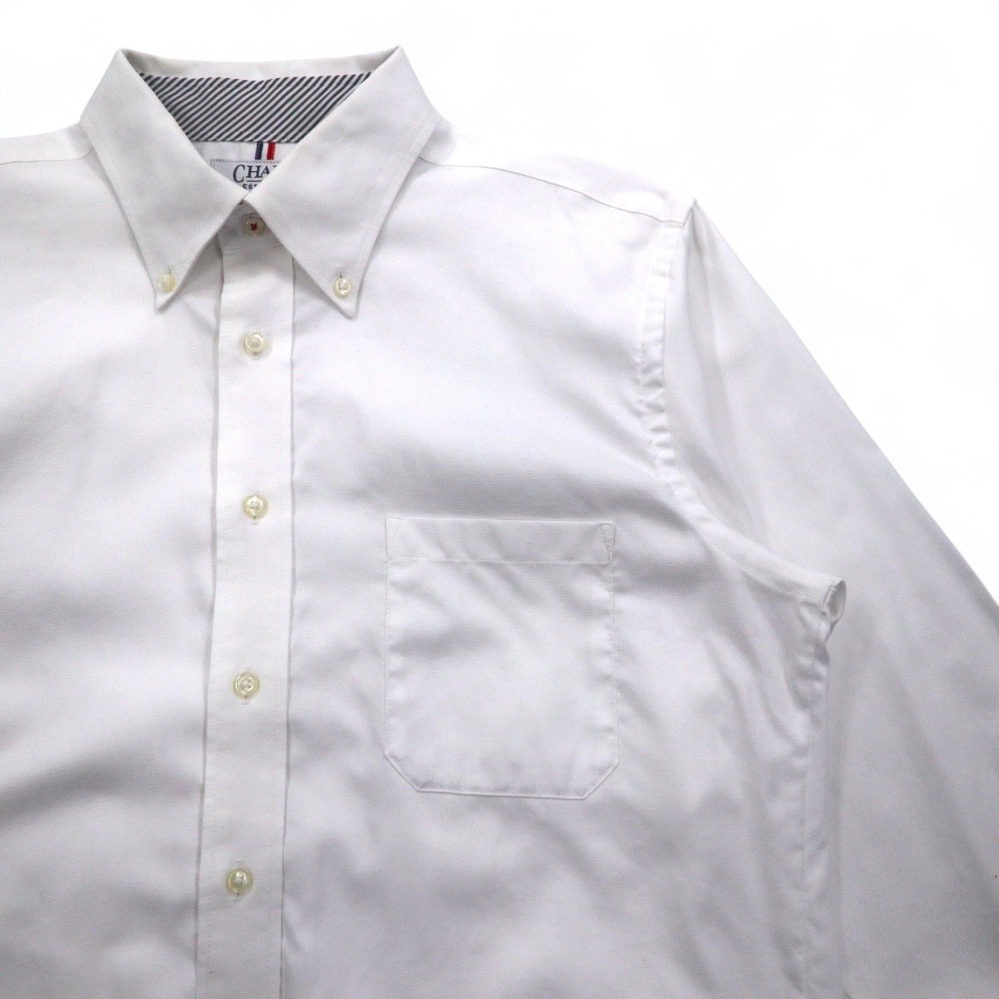 CHAPS オックスフォード ボタンダウンシャツ L ホワイト NON IRON PURE COTTON
