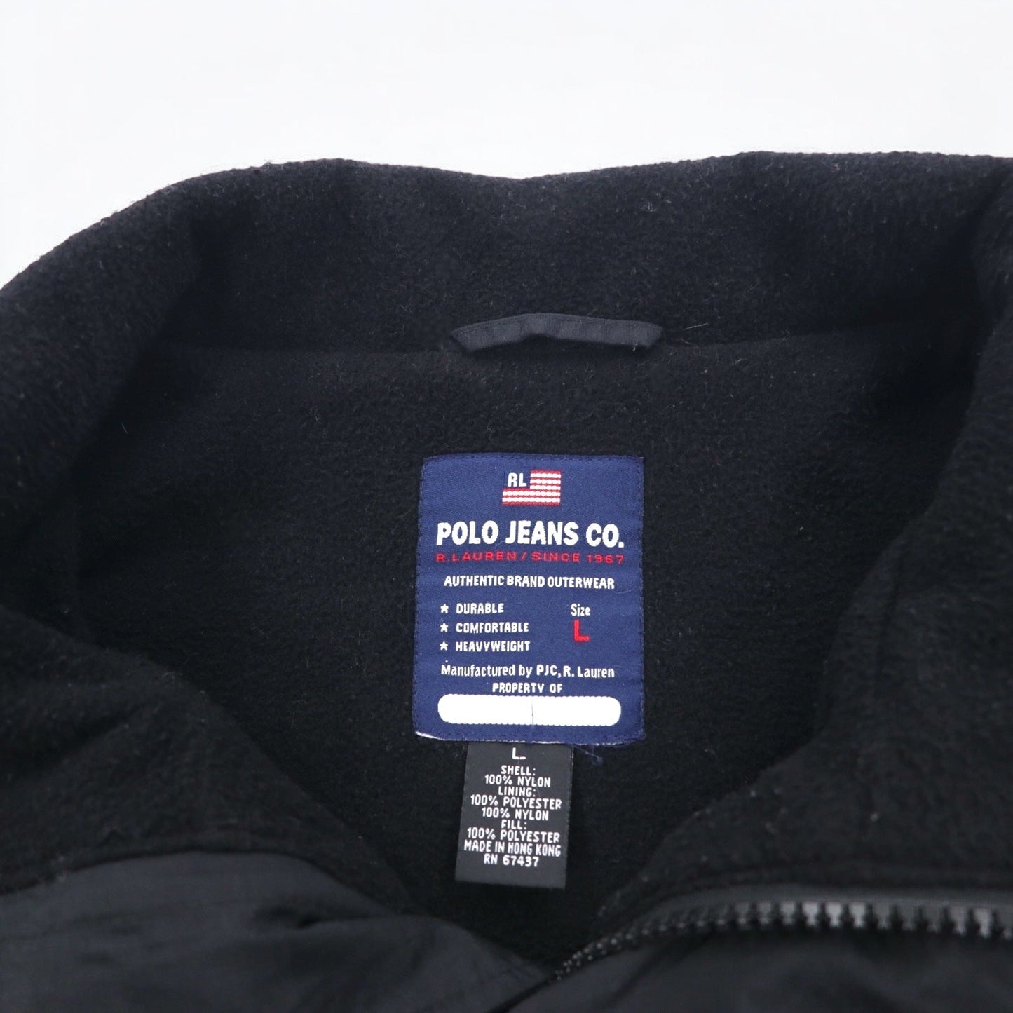 POLO JEANS CO. RALPH LAUREN 90年代 フリースライニング マウンテンジャケット L グリーン ブラック