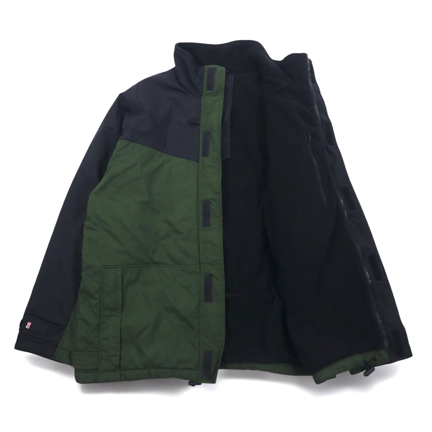 POLO JEANS CO. RALPH LAUREN 90年代 フリースライニング マウンテンジャケット L グリーン ブラック