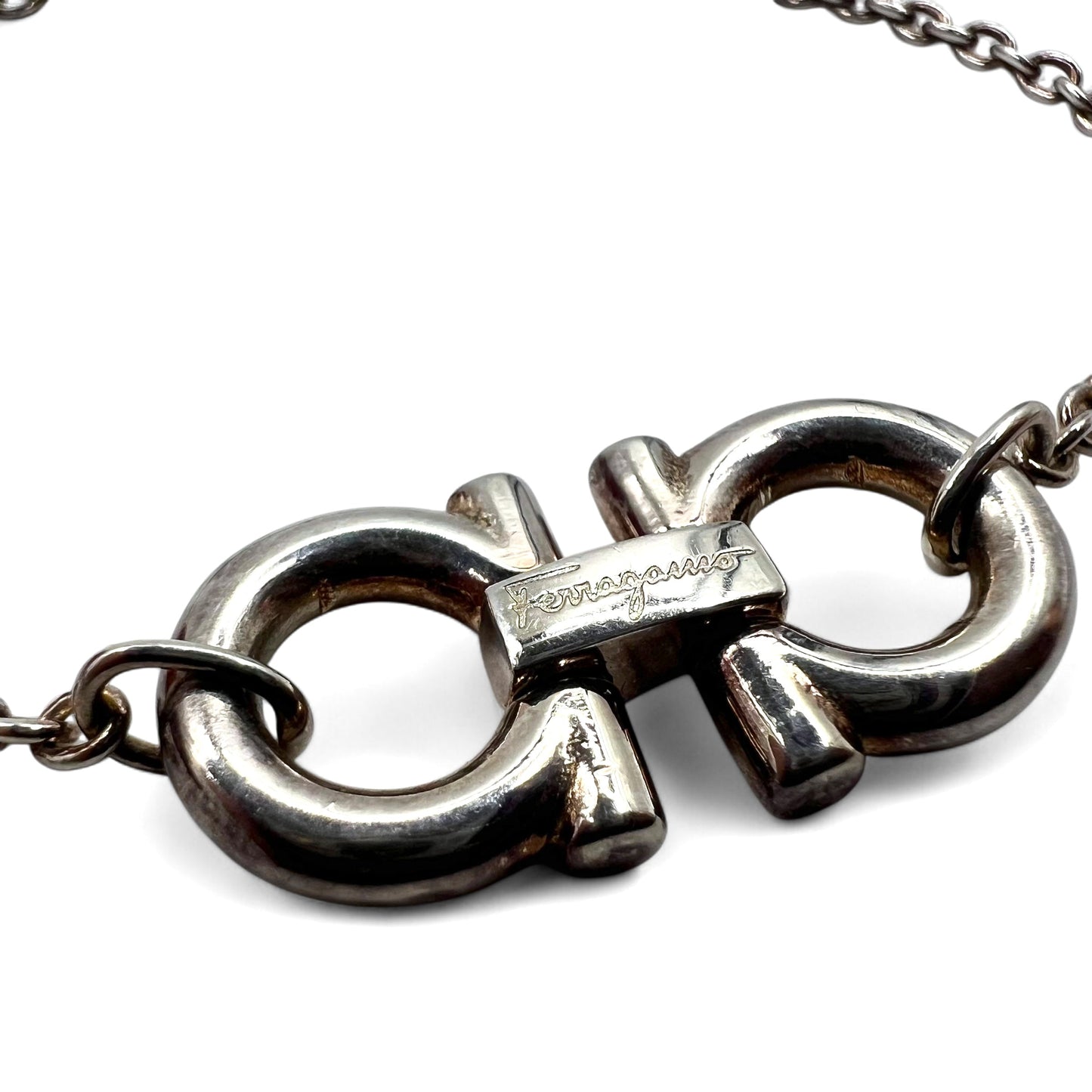 Salvatore Ferragamo イタリア製 ガンチーニ チェーン ブレスレット シルバー Silver 925