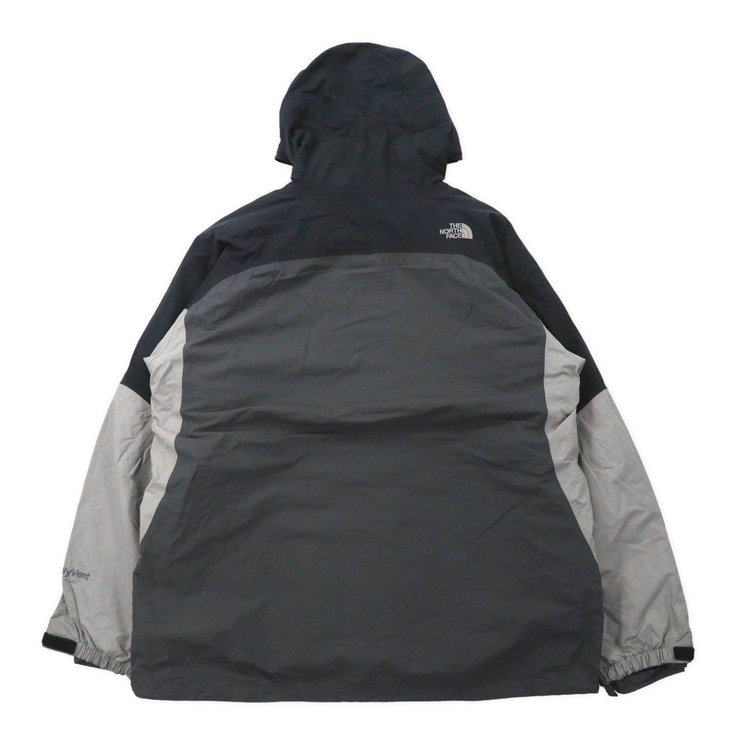 THE NORTH FACE 3WAY マウンテンパーカー XXL グレー ナイロン HYVENT 防水 インサレーションライナー着脱式