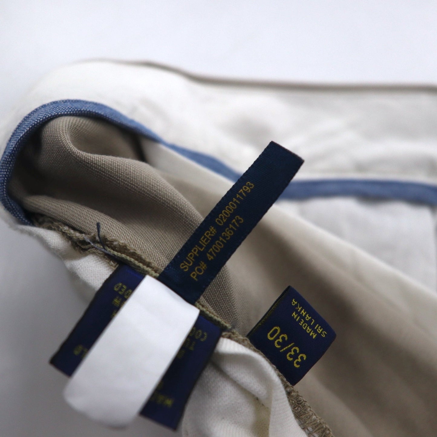 POLO RALPH LAUREN ポロチノ チノパンツ M ベージュ CLASSIC FIT スリランカ製