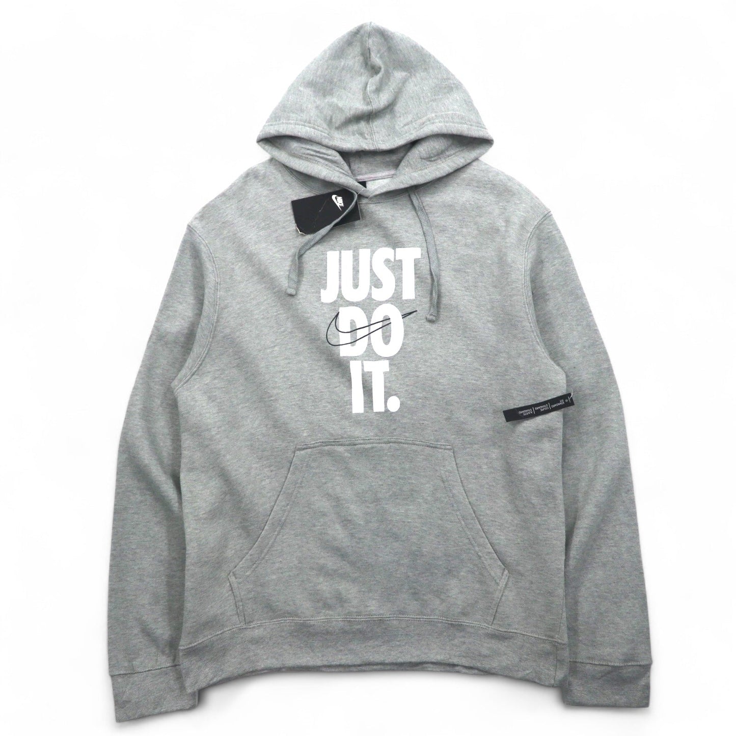 NIKE プルオーバーパーカー L グレー JUST DO IT HOODIE 928717-063 パキスタン製 未使用品