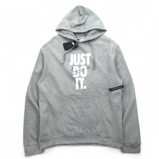 NIKE プルオーバーパーカー L グレー JUST DO IT HOODIE 928717-063 パキスタン製 未使用品