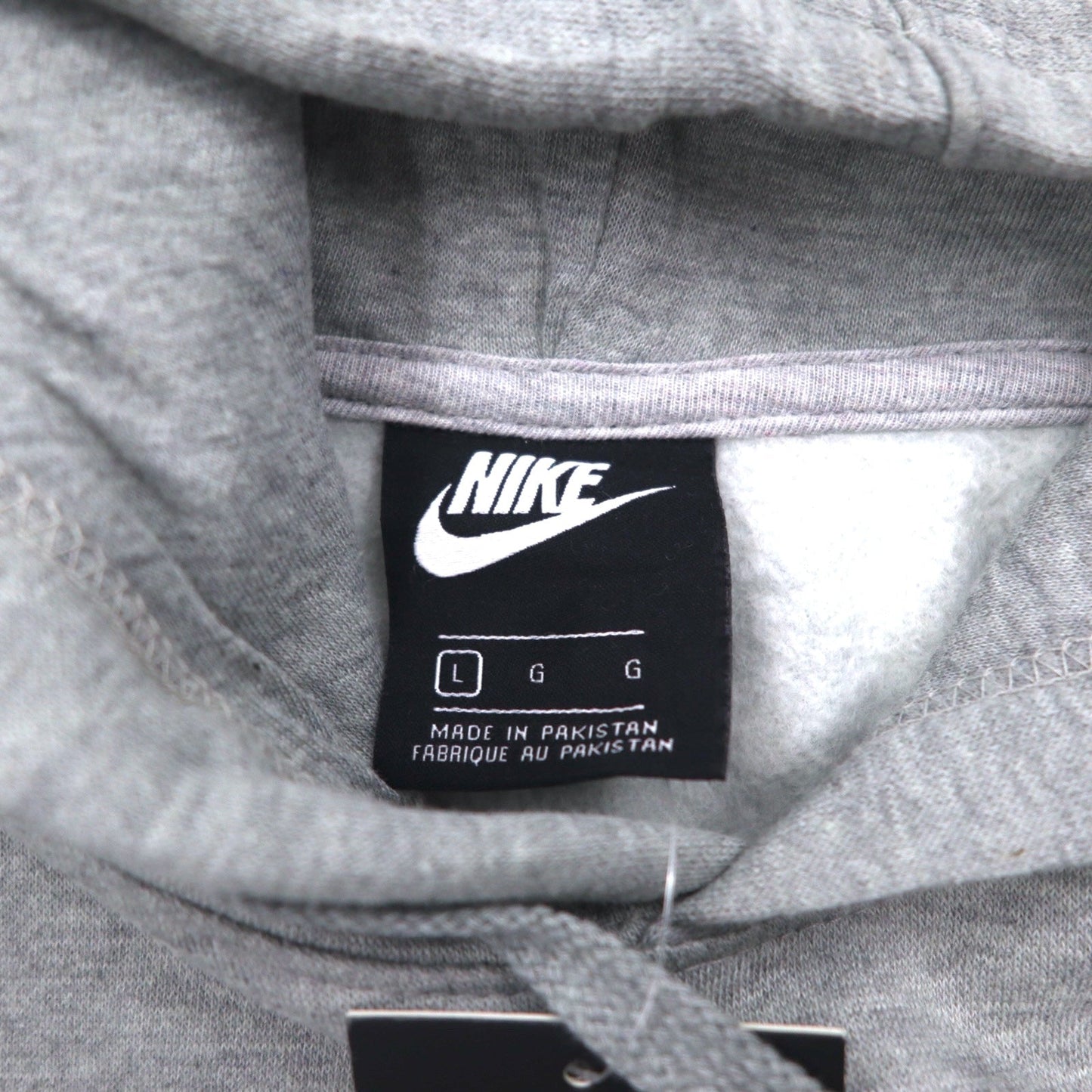 NIKE プルオーバーパーカー L グレー JUST DO IT HOODIE 928717-063 パキスタン製 未使用品