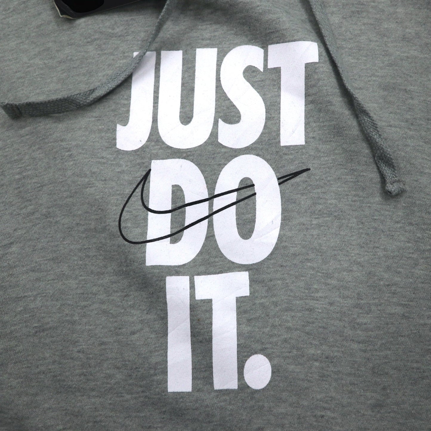 NIKE プルオーバーパーカー L グレー JUST DO IT HOODIE 928717-063 パキスタン製 未使用品