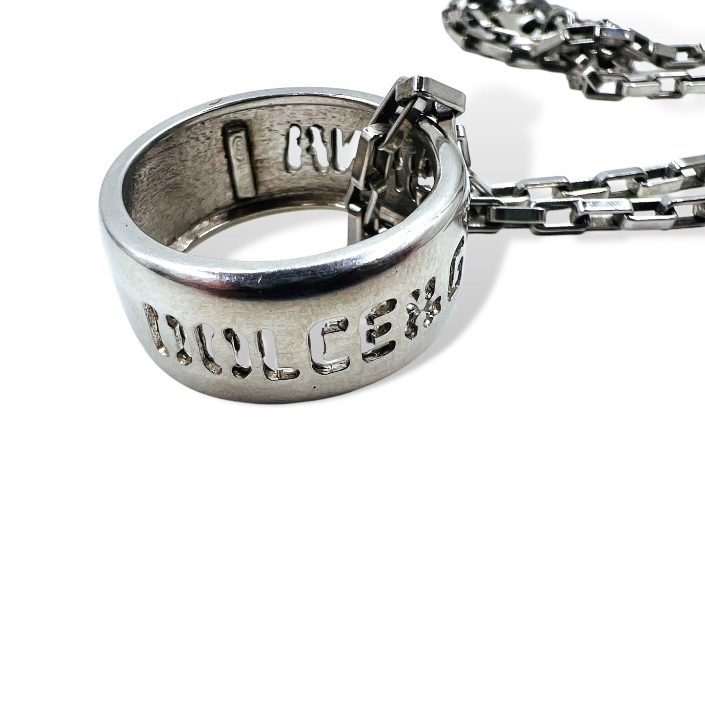DOLCE & GABBANA チェーン ネックレス リング トップ 指輪 シルバー SILVER 925